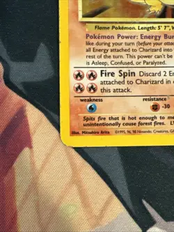 Pokemon TCG Charizard Base Set Holo Unlimited Rare Card 4/102 HP - Image 4