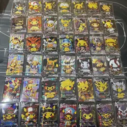 Pokemon (46 Total) Non TCG Fake Pikachu Poncho Cards All NM No Duplicates - Image 1