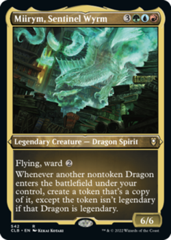 LP MTG Miirym, Sentinel Wyrm - Foil Etched Light Play Commander Legends: Battle - Image 1
