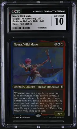 NEERA, WILD MAGE Commander Legends Baldur's Gate Etched CGC 10 MTG - Image 1