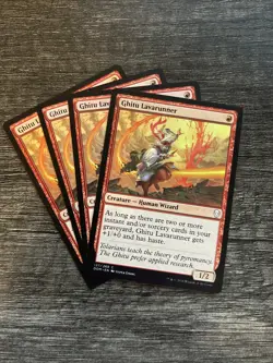 MTG 4x Ghitu Lavarunner x4 LP Dominaria - Image 1