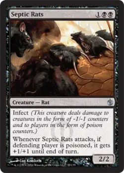 4x Septic Rats NM-Mint, English Mirrodin Besieged MTG Magic - Image 1