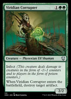 Hero Deal, English - 4 x MTG Viridian Corrupter Commander Phyrexia: All Will Be - Image 1