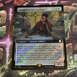 Keeper Of The Accord Extended Surge Foil, MTG Single, UB: Fallout Rare 0979 NM - Image 1
