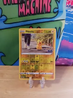 Pokemon TCG Pikachu Pokemon Go 027/078 Reverse Holo Common Lightning NM VLP - Image 2