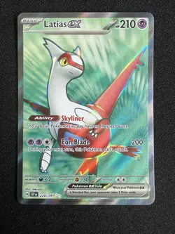 Pokemon TCG Latias ex 220/191 Sv08: Surging Sparks Holo Near Mint NM Ultra Rare - Image 1