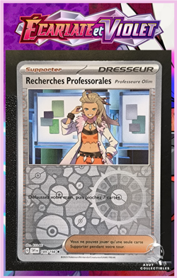 Carte Pokemon Recherches Professorales 189/198 Reverse EV1 : Ecarlate et Violet - Image 1