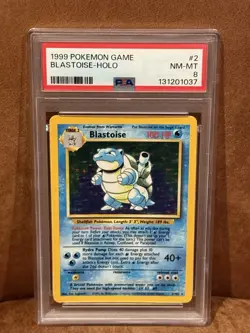 1999 POKEMON GAME #2 BLASTOISE - HOLO PSA 8 - Image 1