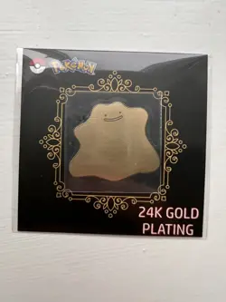 Ditto 24k Gold Plated Sticker Korean Striking Candy Pokemon NM - Image 1