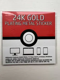 Ditto 24k Gold Plated Sticker Korean Striking Candy Pokemon NM - Image 2