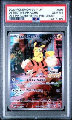 PSA 10 Detective Pikachu 098/SV-P Pre-Order Promo Pokemon Japanese - US NEW CERT - Image 1