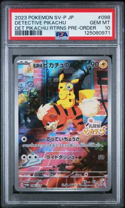 PSA 10 Detective Pikachu 098/SV-P Pre-Order Promo Pokemon Japanese - US NEW CERT - Image 5