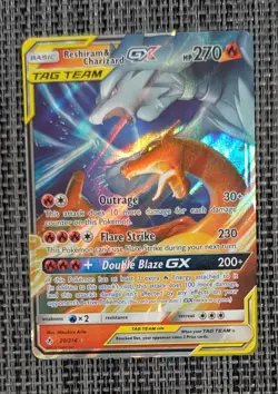 Reshiram & Charizard GX Tag Team 20/214 Pokemon Sun Moon Unbroken Bonds English - Image 1
