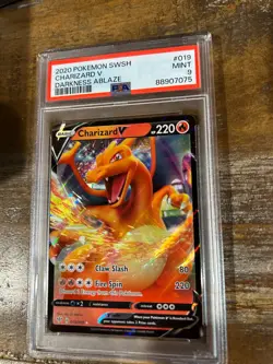 POKEMON 2020 Darkness Ablaze CHARIZARD V SWSH #019 PSA 9 Mint RARE 4 - Image 1