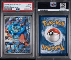 2024 POKEMON SCR EN-STELLAR CROWN ILLUSTRATION RARE #148 SQUIRTLE PSA 10 - Image 3