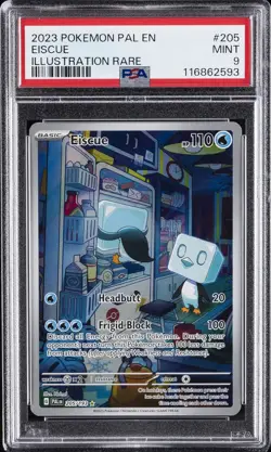 2023 POKEMON PAL EN-PALDEA EVOLVED ILLUSTRATION RARE #205 EISCUE PSA 9 - Image 1