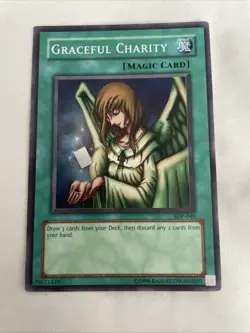 Yugioh Graceful Charity SDP-040 Super Rare Unlimited LP-NM - Image 1