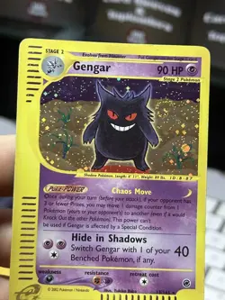 Gengar 13/165 Expedition 2002 SWIRL Holo E-Series Vintage Pokemon Card TCG - Image 5