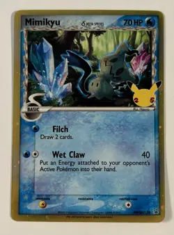 Mimikyu Pokemon TCG Celebrations 25th Anniversary Black Star Promo Card SWSH136 - Image 1