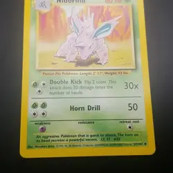 Nidorino 37/102 - Base Set 4th Print 1999-2000 - VINTAGE WOTC POKEMON CARD - NM - Image 3