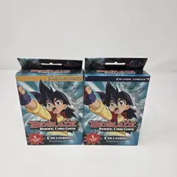 2003 Beyblade Trading Card Game Collision Starter Decks #1 + #2 Cards 5 Foil New - Image 2
