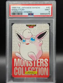 WIGGLYTUFF PSA 9 #40 1996 Pokemon Japanese Bandai Carddass MINT Low POP Red Card - Image 1