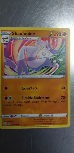 Pokemon Card Shaofouine 104/196 Lost Origin, From The Booster, French - Image 1