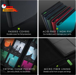 Vault X 4 Pocket Trading Card Zip Binder, 160 Cards, Premium Exo-Tec Album Mater - Image 5