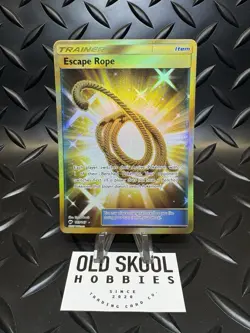 Pokemon TCG Burning Shadows Escape Rope ~ Gold Secret Rare Card 163/147 ~ NM - Image 1