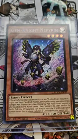 Gem Knight Nepyrim BLMM EN021 Secret Rare Card Near Mint Condition - Image 1