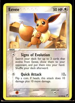 2003 EX Sandstorm Eevee #63 Non Holo Pokemon Card - Image 1
