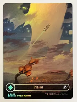 Plains (0262) (Borderless) Edge of Eternities Foil MTG NM - Image 1