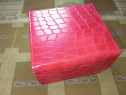 Premium Single Deck Box 100+ Cards Case Red Synth. leather scales - Image 4