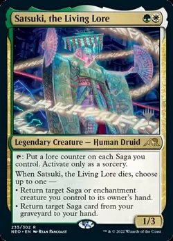Satsuki, the Living Lore (Promo Pack) [Kamigawa: Neon Dynasty Promos] Magic MTG - Image 1