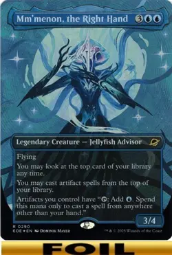 1x - Mm'menon, the Right Hand - FOIL BORDERLESS - Edge of Eternities - NM MTG - Image 1