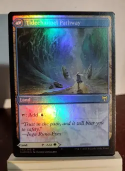 MTG Barkchannel Pathway Tidechannel Pathway Foil Kaldheim LP X1 Magic Gathering - Image 2