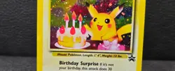 2000 POKEMON PROMO BLACK STAR #24 BIRTHDAY _____'s PIKACHU-HOLO (LP-MP) - Image 3