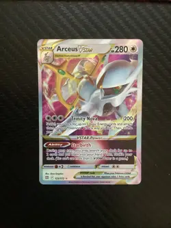 Arceus VSTAR 123/172 Ultra Rare Sword & Shield: Brilliant Stars Pokemon NM - Image 1