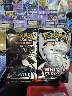 English Pokemon Scarlet and Violet, One black bolt and One white flare (2 Packs) - Image 2