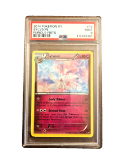 Sylveon Regular Rare #72 - PSA MINT 9 - 2014 XY Furious Fists - Pokemon TCG - Image 1