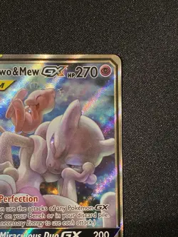 Pokemon Mewtwo & Mew GX SM191 Tag Team NM/Mint Black Star Promo Sun & Moon - Image 2