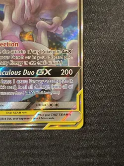 Pokemon Mewtwo & Mew GX SM191 Tag Team NM/Mint Black Star Promo Sun & Moon - Image 3