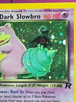 Dark Slowbro # 12/82 Pokemon TCG Team Rocket Holo Rare Vintage English SWIRL HP - Image 3