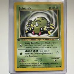 Pokemon TCG Spinarak Neo Genesis 75/111 Regular 1st Edition Common - Image 1