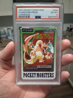 PSA 6 [1997 Pocket Monsters Charizard Prism] Carddass #006 - Image 4
