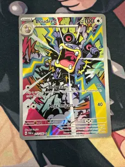 Pokemon TCG Loudred 212/182 Sv04: Paradox Rift Illustration Rare NM - Image 1