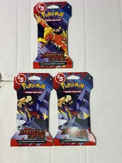 Pokemon TCG Destined Rivals 3 Sleeved Booster Packs - Image 1
