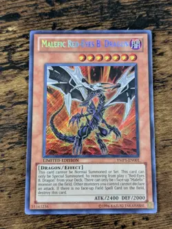 YU-GI-OH LIMITED EDITION MALEFIC RED EYES BLACK DRAGON YMP1-EN001 LP - Image 1