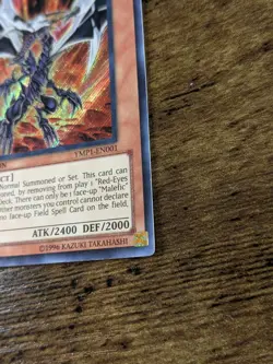 YU-GI-OH LIMITED EDITION MALEFIC RED EYES BLACK DRAGON YMP1-EN001 LP - Image 3