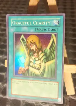 2003 Graceful Charity sdp-040 Unltd Ed (VLP) Super Rare Yu-Gi-Oh! - Image 3